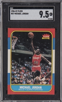 1986/87 Fleer #57 Michael Jordan Rookie Card – SGC MINT+ 9.5 